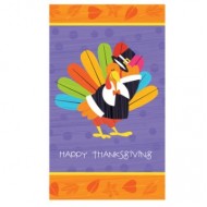 Happy Thanksgiving Fun Turkey Plastic Tablecover